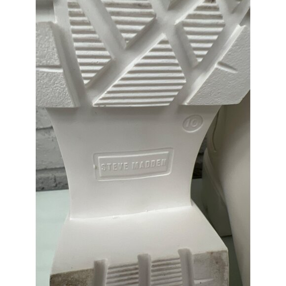 Steve Madden Women White Howler Chelsea Boot Size 10 - Picture 7 of 8
